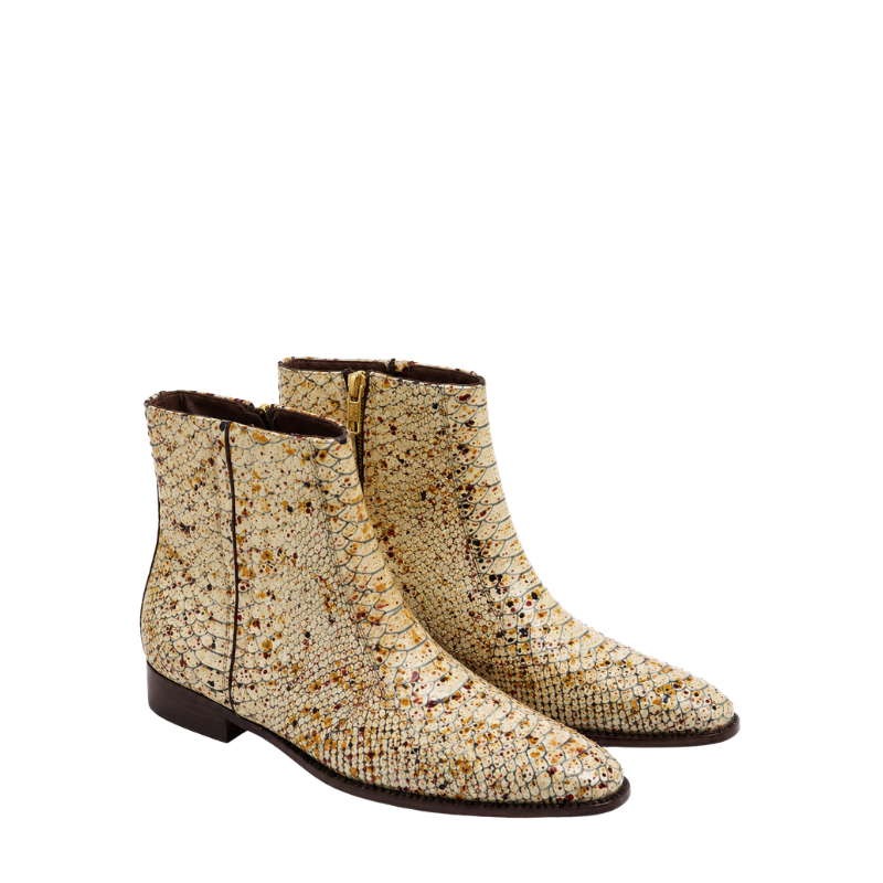 Luxury Speckle Python Ankle Boots