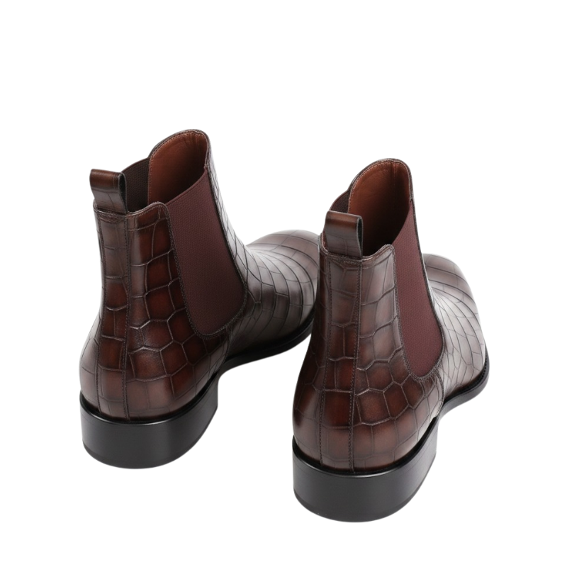 Luxury Verona Croc Chelsea Boots