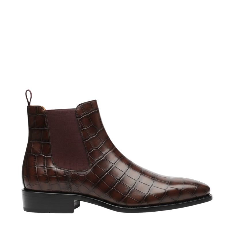 Luxury Verona Croc Chelsea Boots