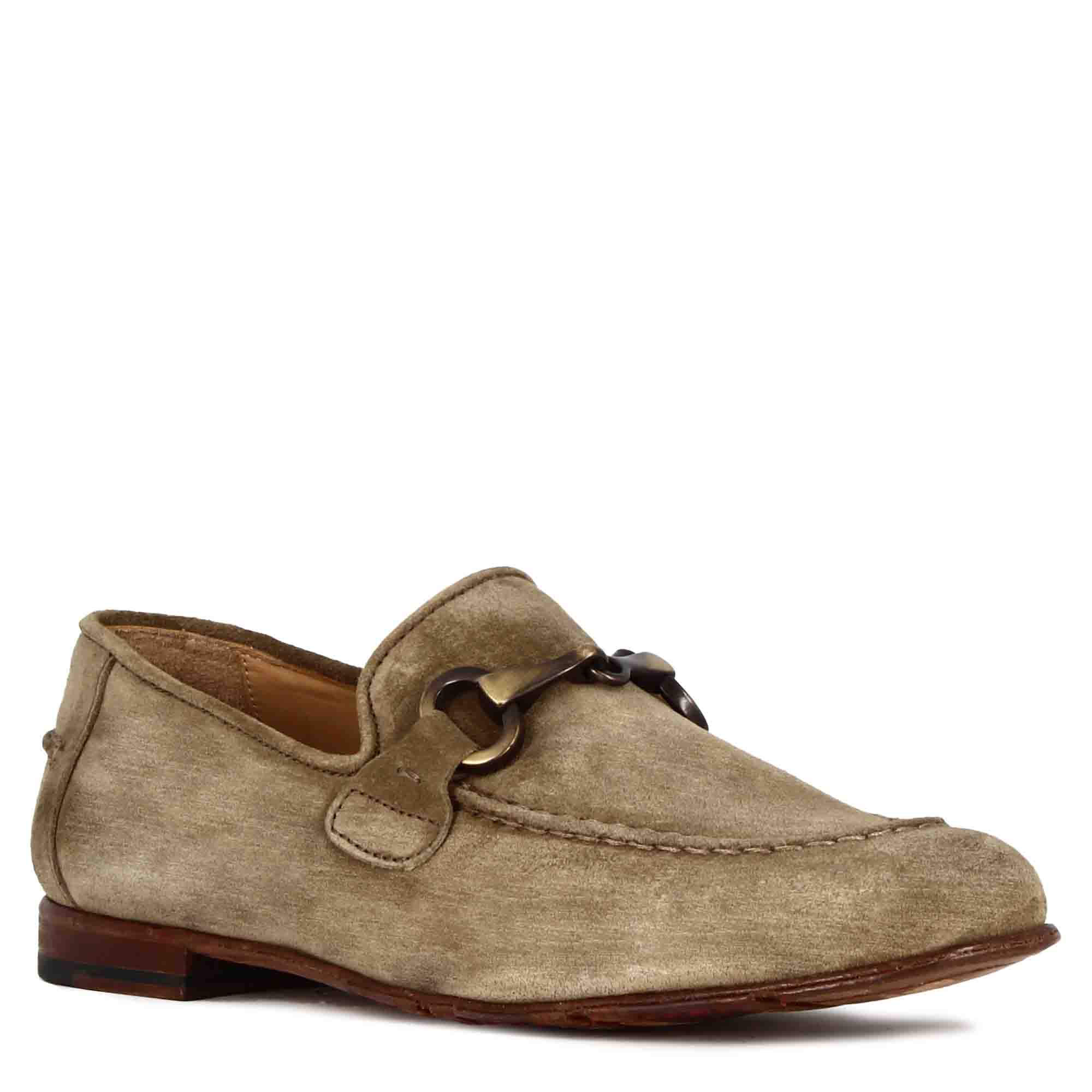 Men's suede moccasin