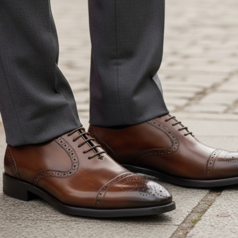 Majestic Finish Cap Toe Wingtip Oxford Shoes