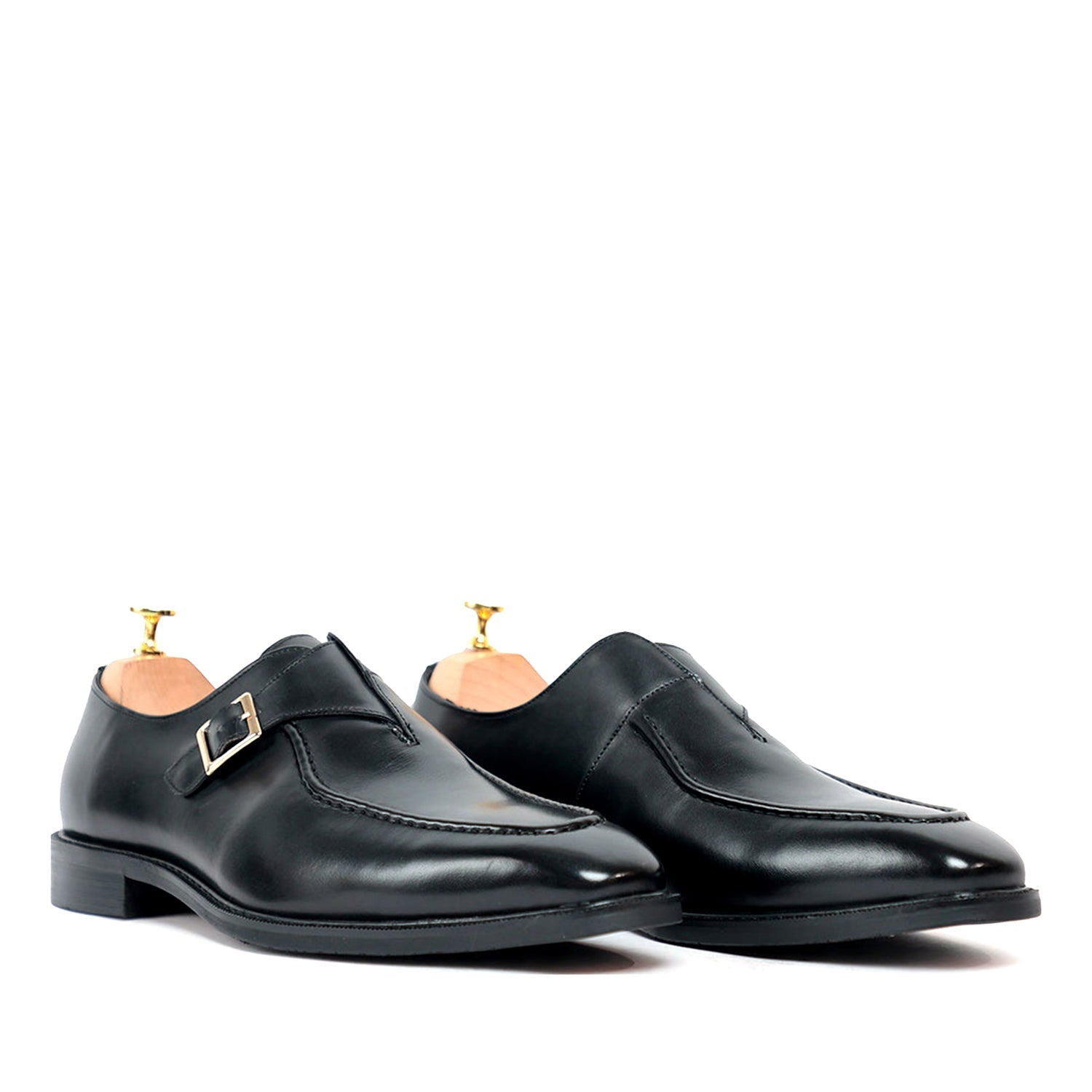 Melvin Plain Leather Single MonkStraps Shoe