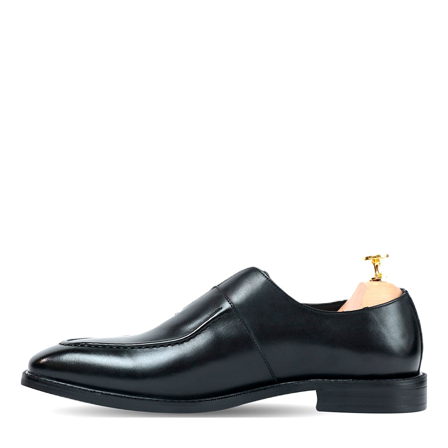 Melvin Plain Leather Single MonkStraps Shoe