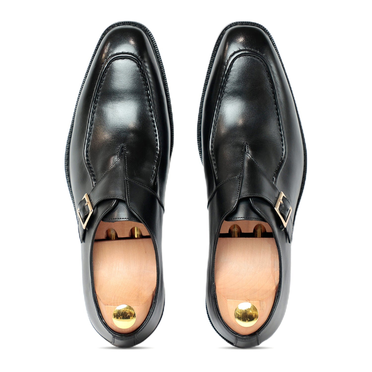Melvin Plain Leather Single MonkStraps Shoe