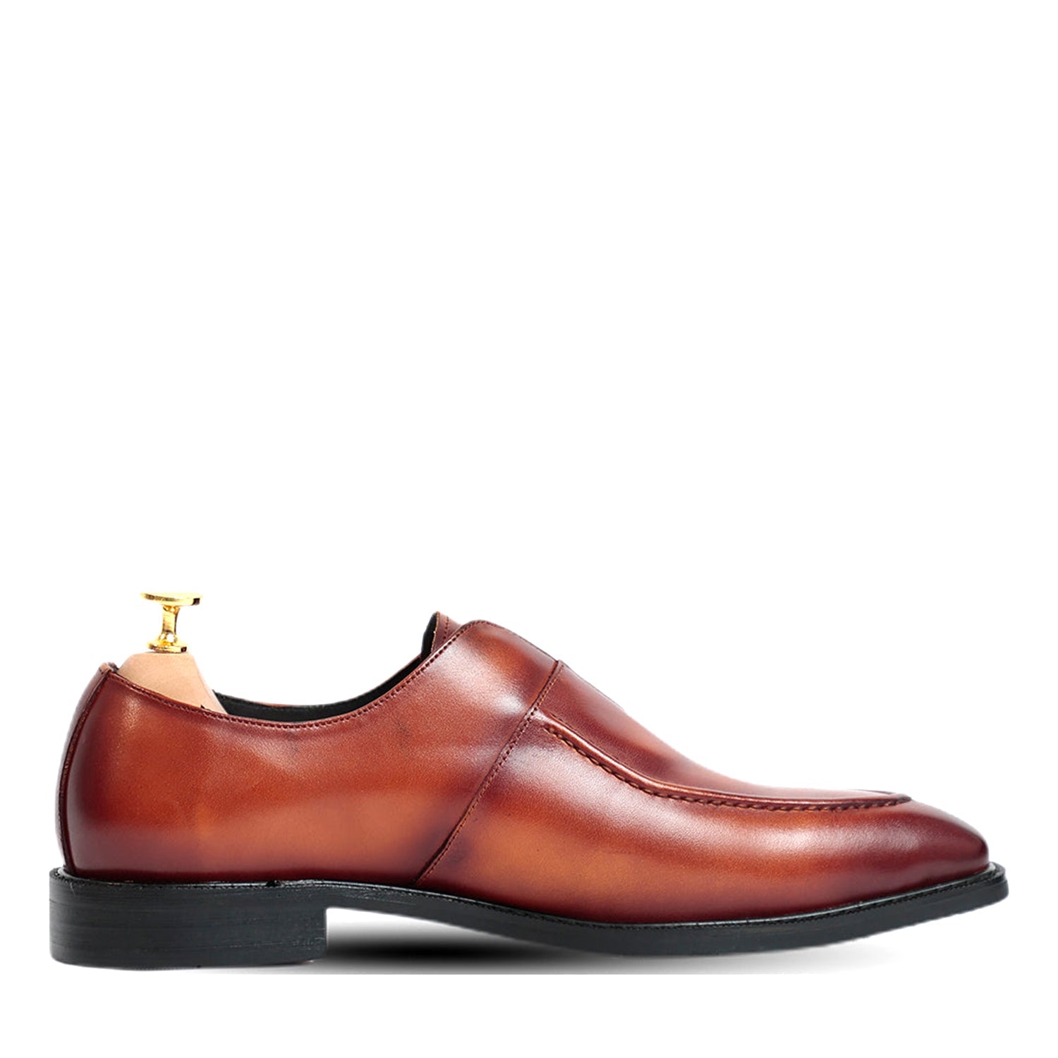 Melvin Plain Leather Single MonkStraps Shoe