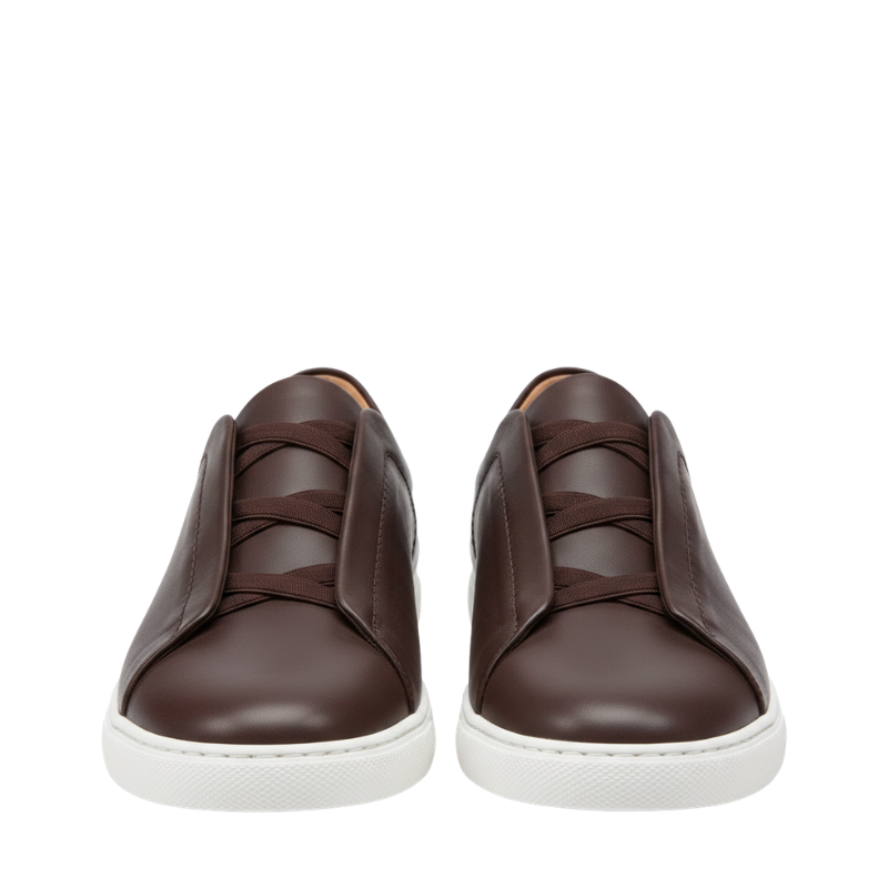Men Smart Casual Leather Italian Triple Stitch Sneaker