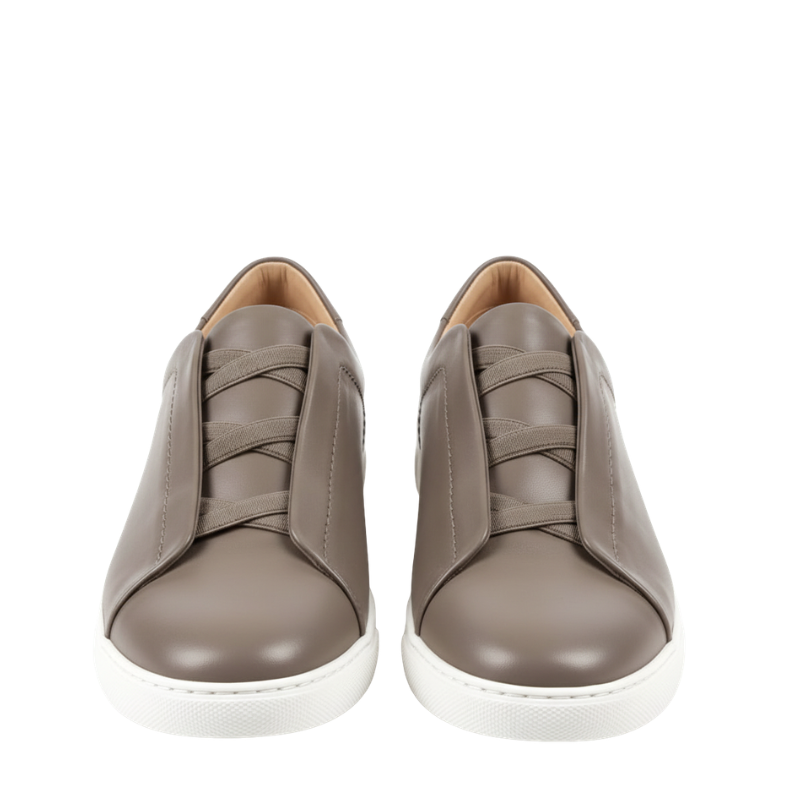 Men Smart Casual Leather Italian Triple Stitch Sneaker