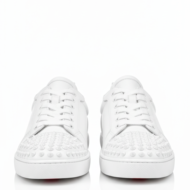 Men Suede Spike Studded Lace Up Sneaker
