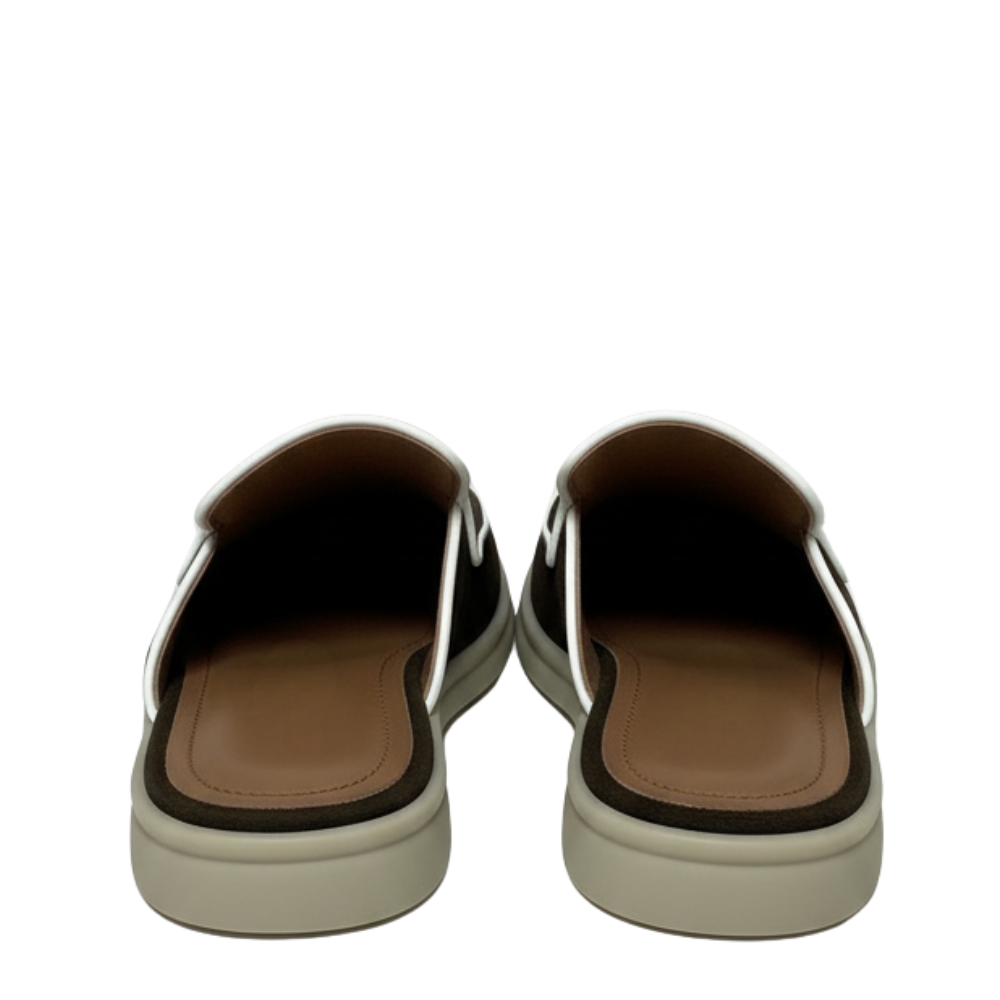 Relax Luxe Trim Suede Mule