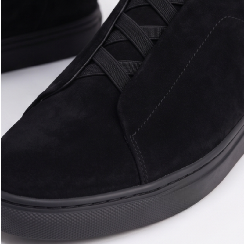 Midnight Gavin Suede Triple Stitch Sneaker