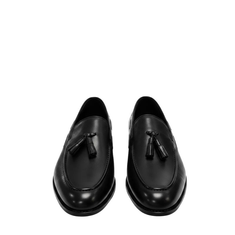 Midnight Tassel Loafer With Italian Elegance