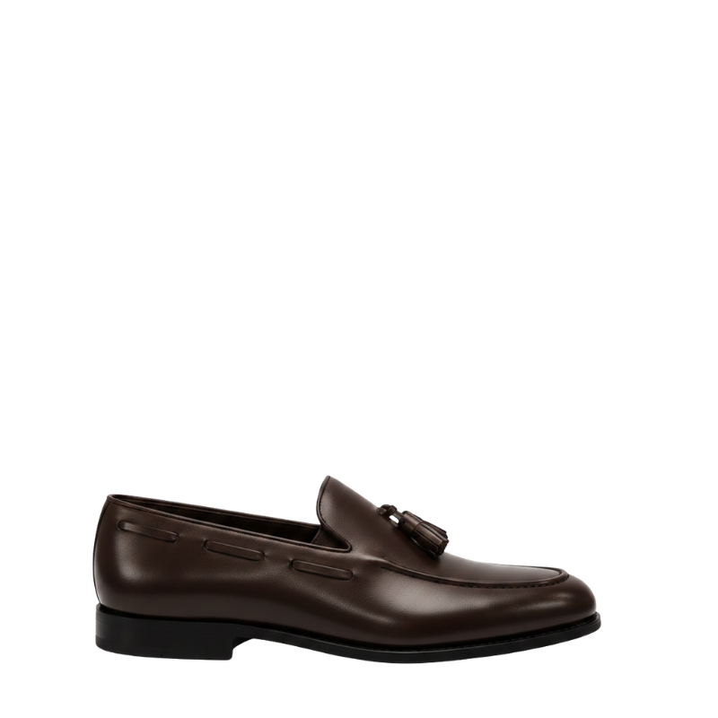 Midnight Tassel Loafer With Italian Elegance