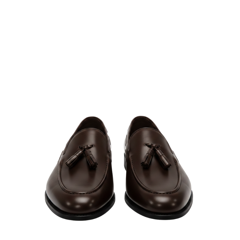 Midnight Tassel Loafer With Italian Elegance