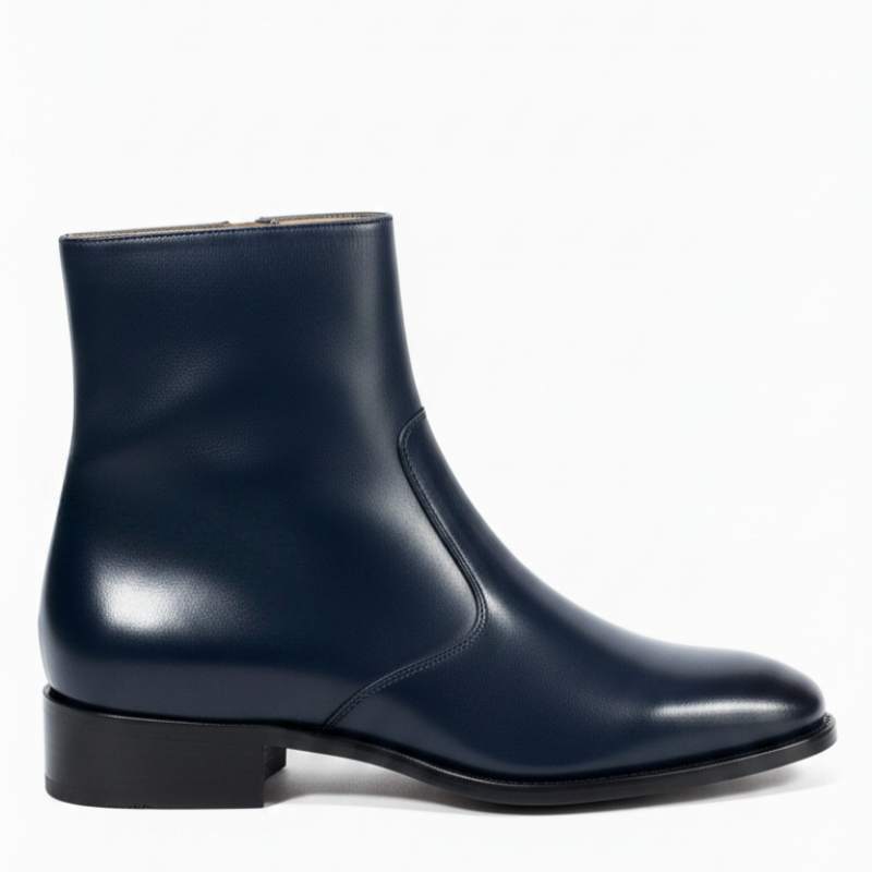 Minimalist Design Luxury Zipper Ankle Boots
