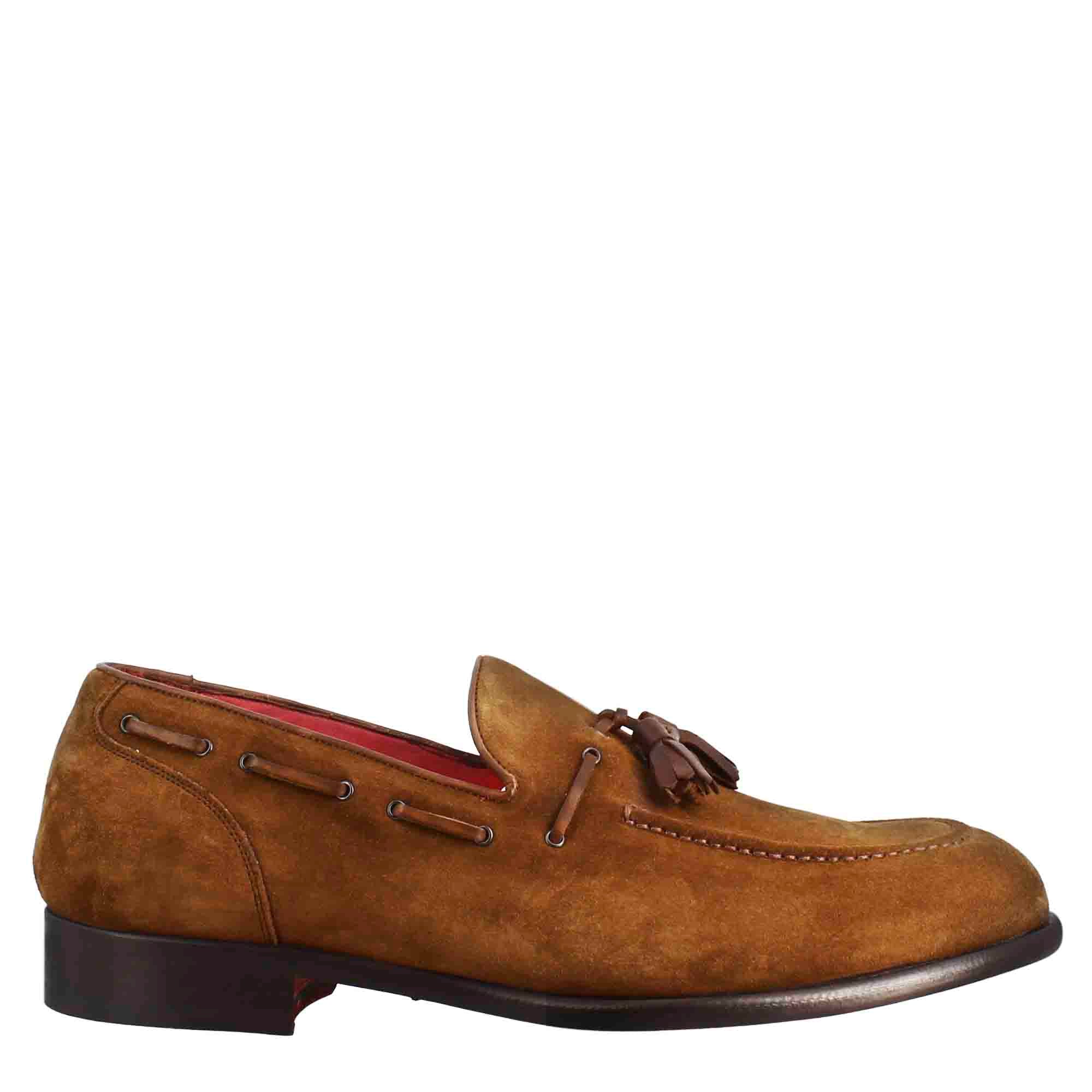 Tan Suede Leather Mocassin