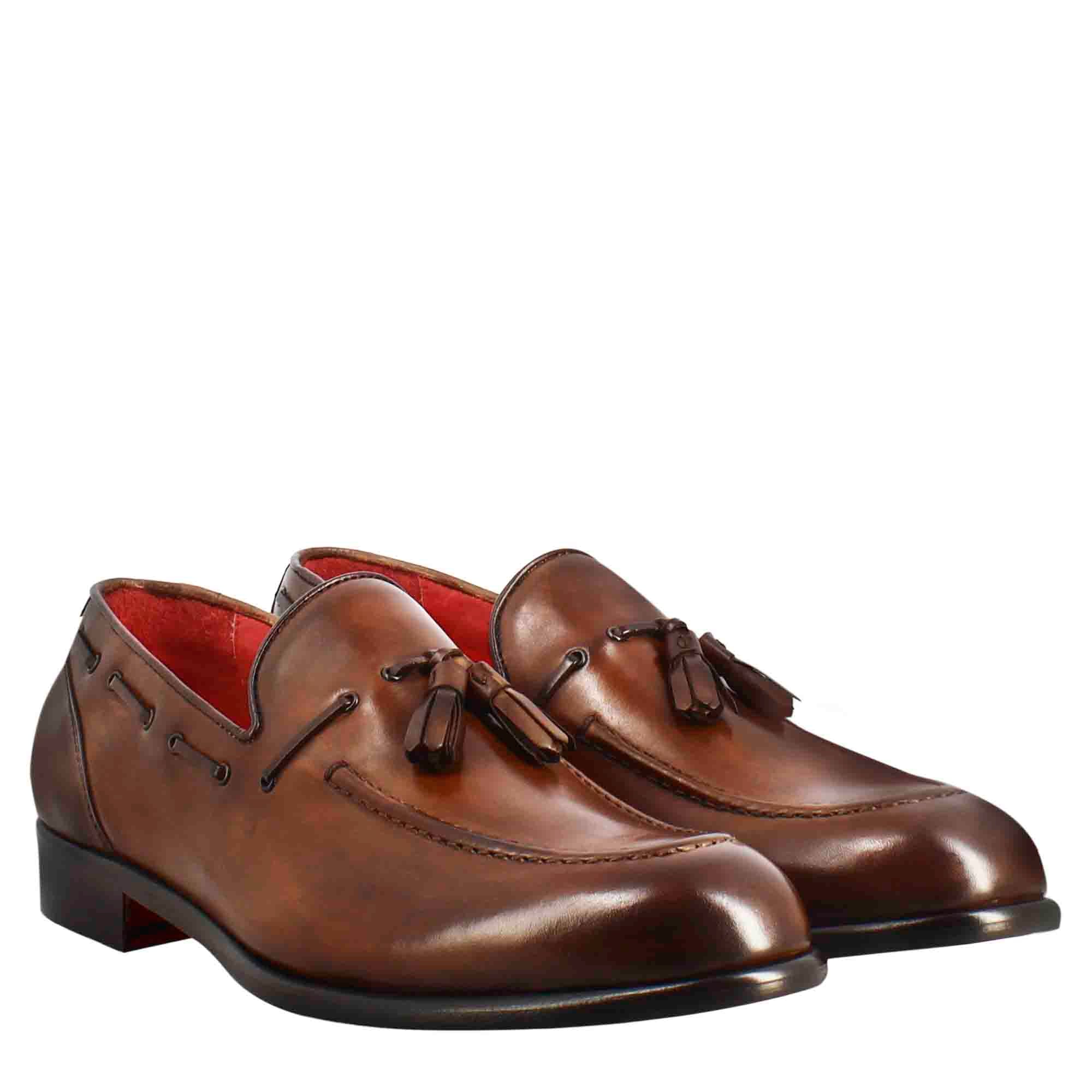 Light Brown Leather Moccasin