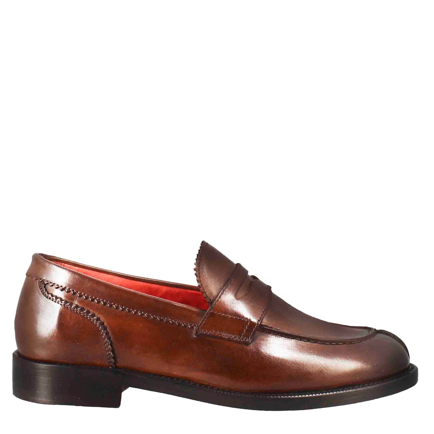 Women's Moccasin in Brown Leather