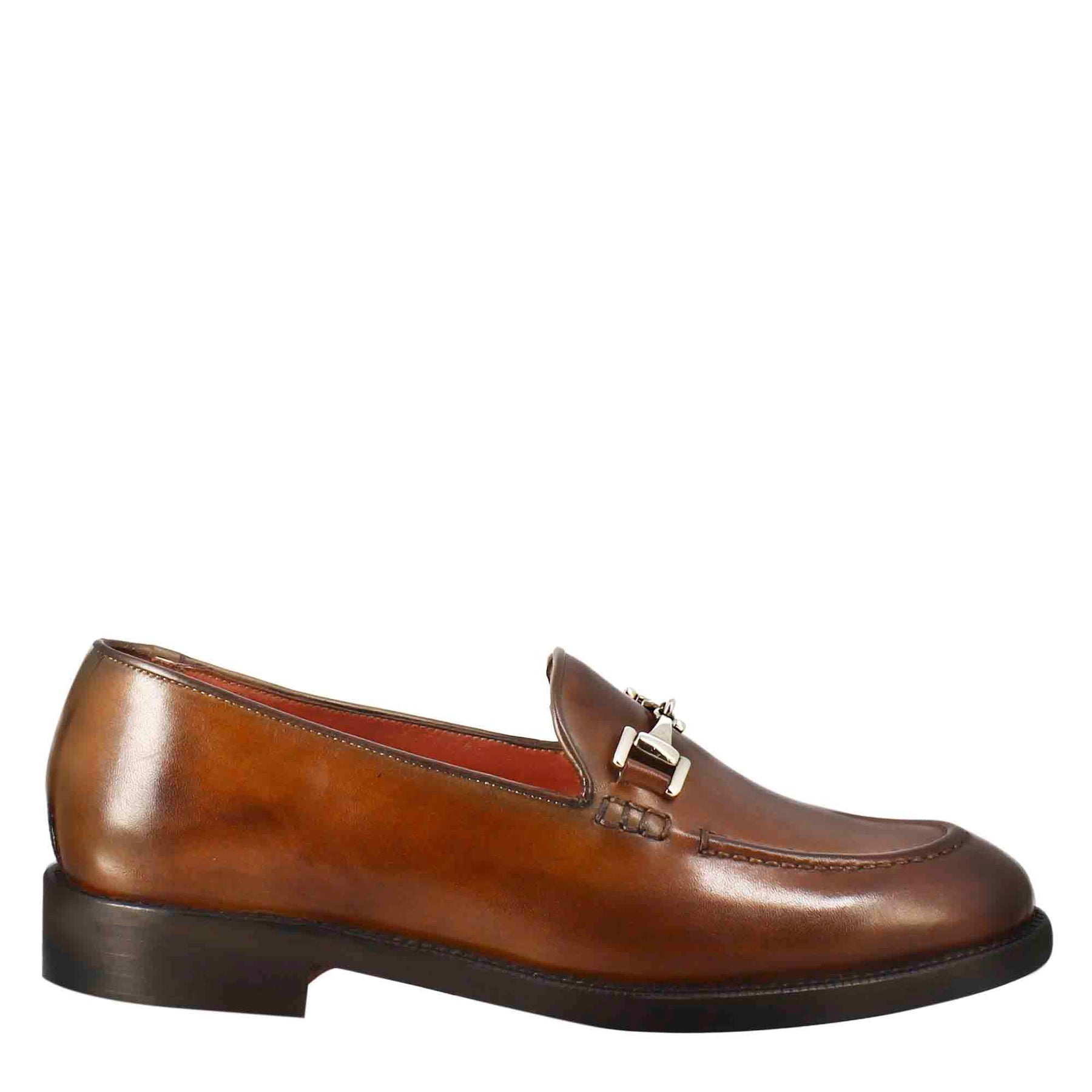 Women's Moccasin in Brown Leather