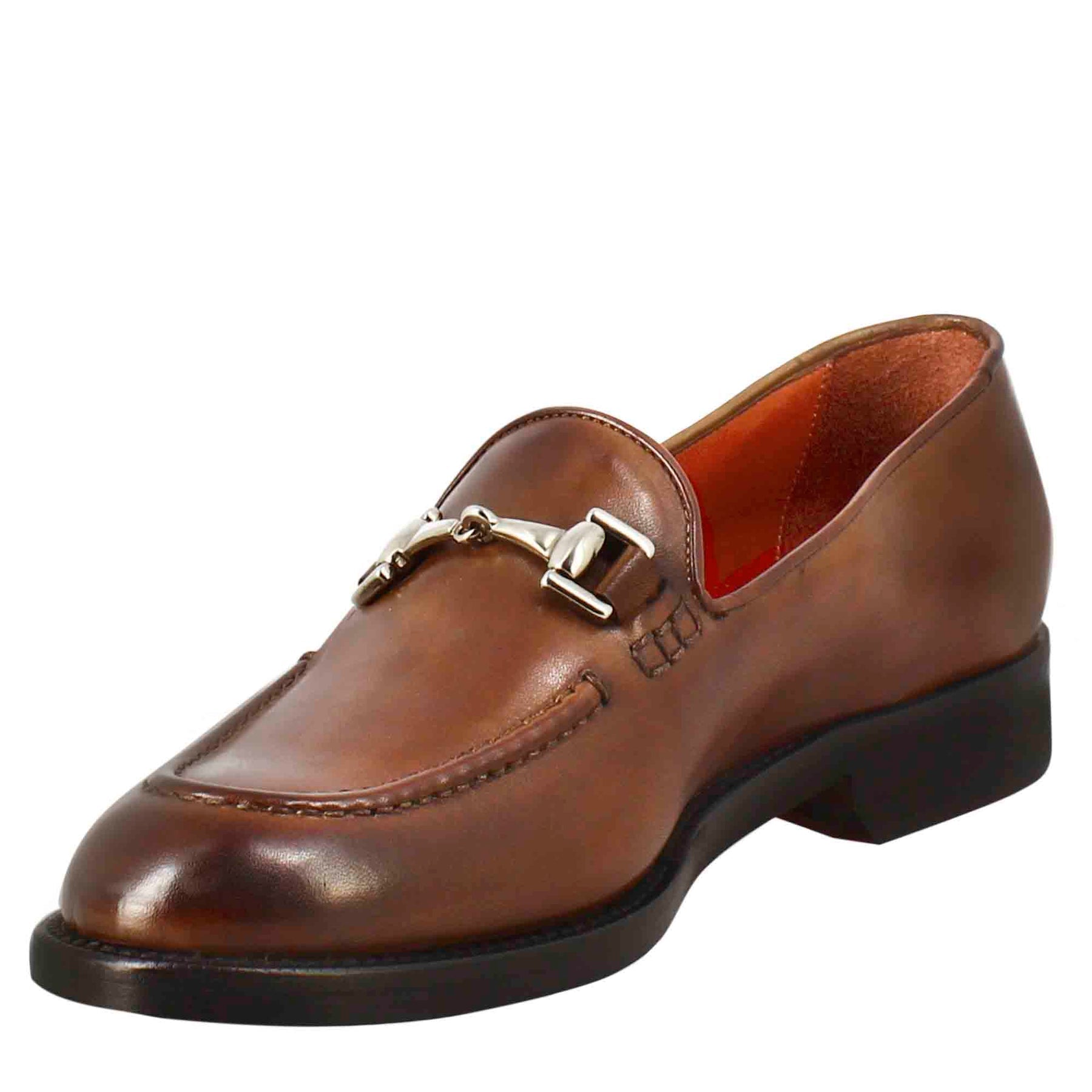 Women's Moccasin in Brown Leather