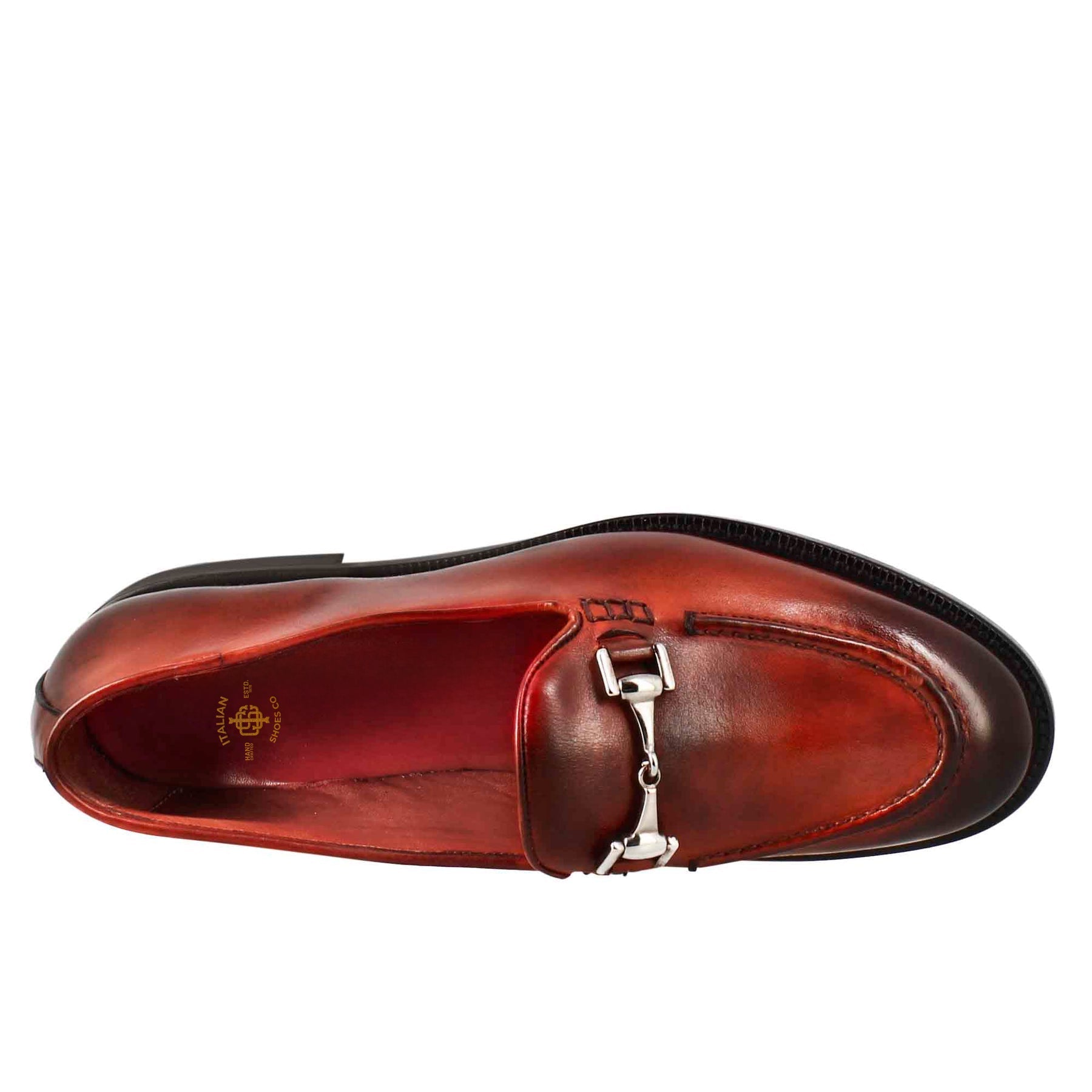 Women's Red Leather Moccasin