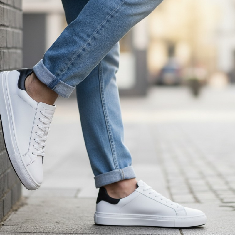 Modern Purity Contrast Luxury Sneakers