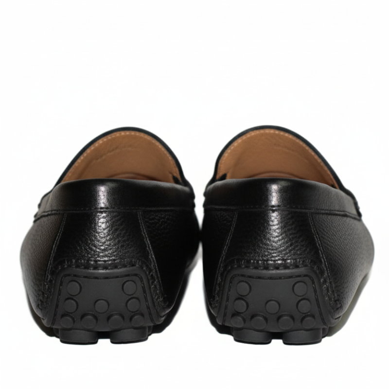 Ivory Pebble Penny Driving Loafers