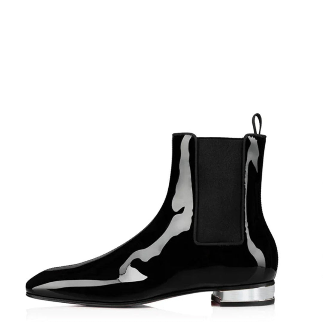 Polished Leather Italian Chelsea Boots for Men's