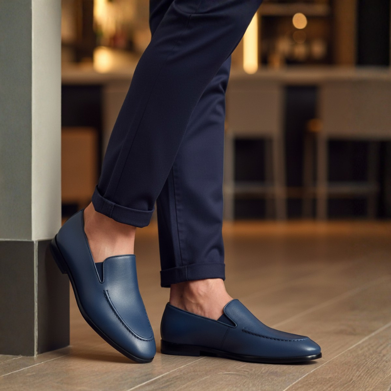 Polished Leather Italian Loafers For Daily Comfort