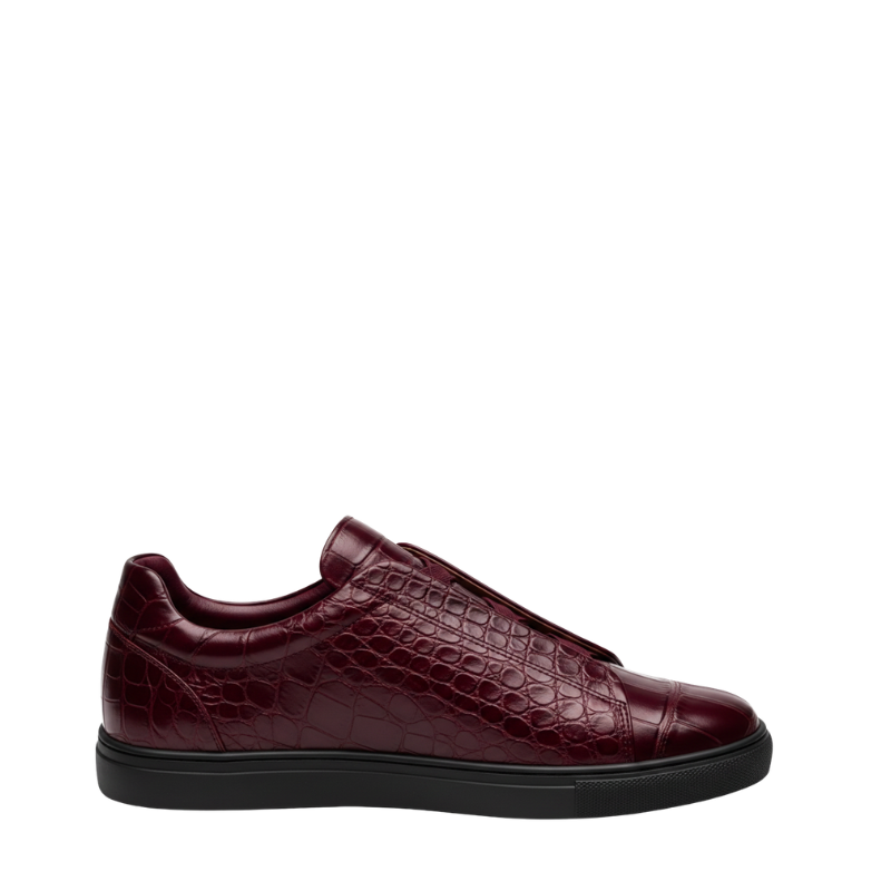 Premium Croc Embossed Luxe Sneakers