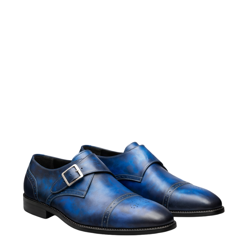 Premium Single Strap Toe Cap Monk Shoes