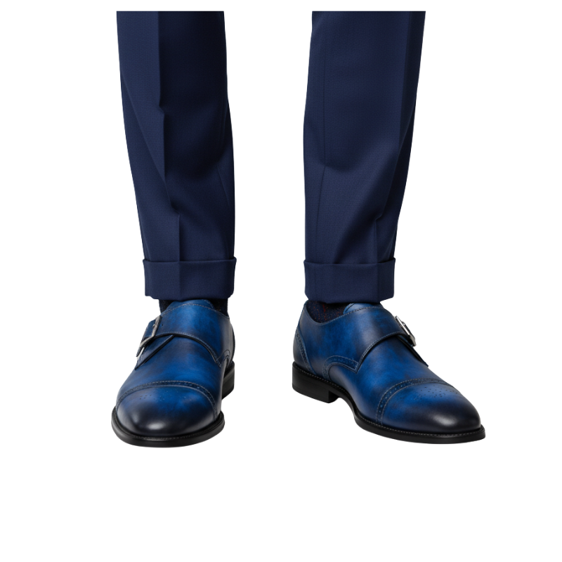 Premium Single Strap Toe Cap Monk Shoes