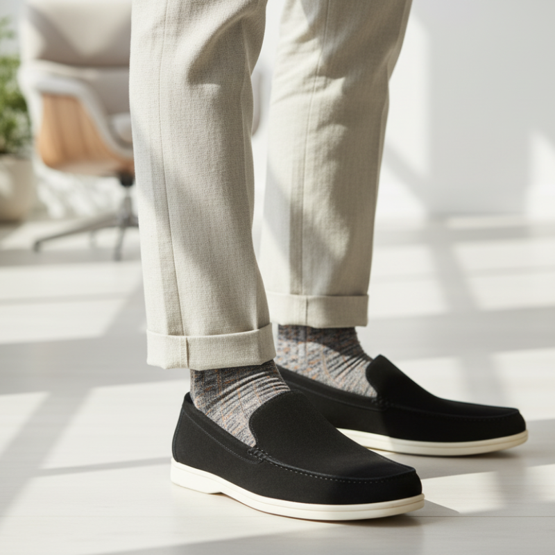 Hybrid Suede Italian Edition Comfort Style Loafers