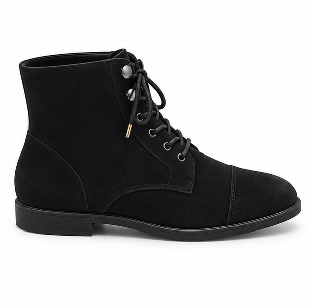 Ravenna Midnight Suede Cap-Toe Boots