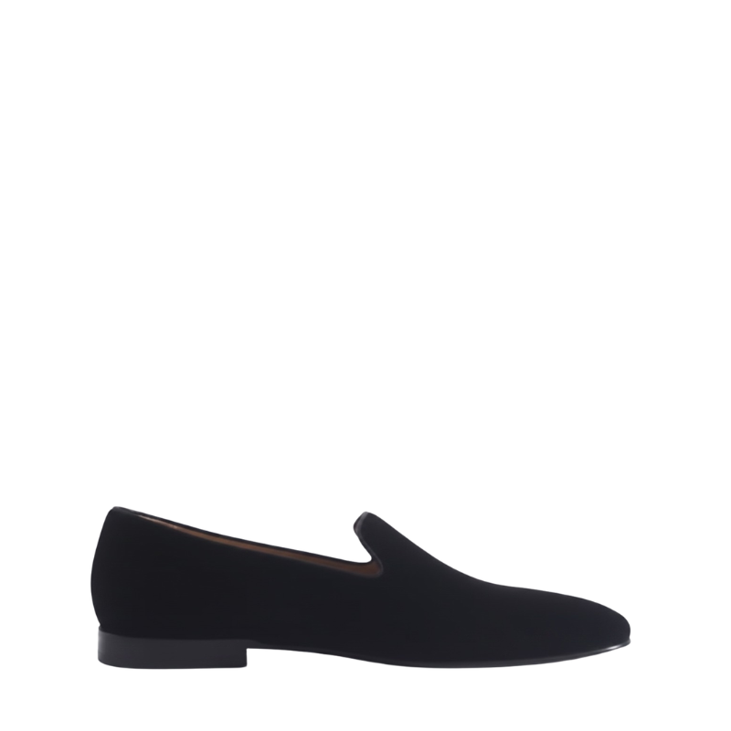 Refined Comfort Velvet Loafers Signature Statement