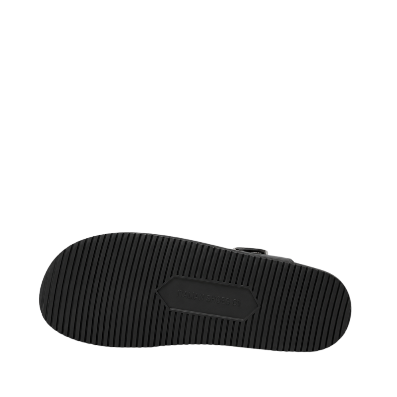 Refined Statement Flat Sole Buckle Detail Sandals