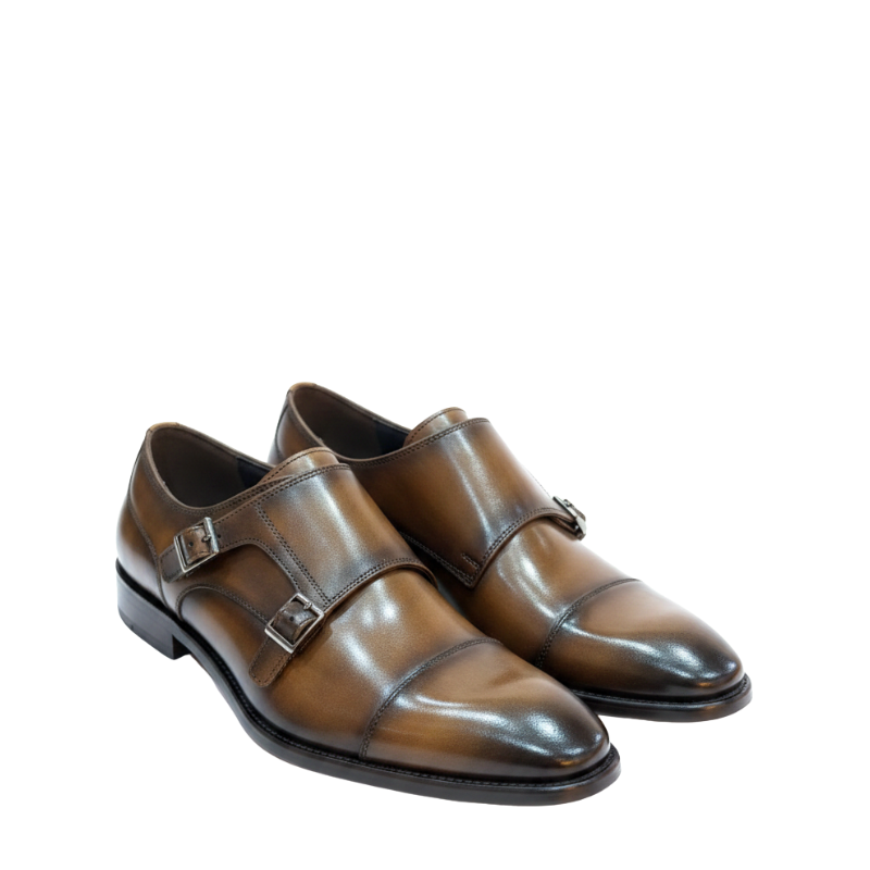 Regal Mocha Handcrafted Monk Strap Shoes