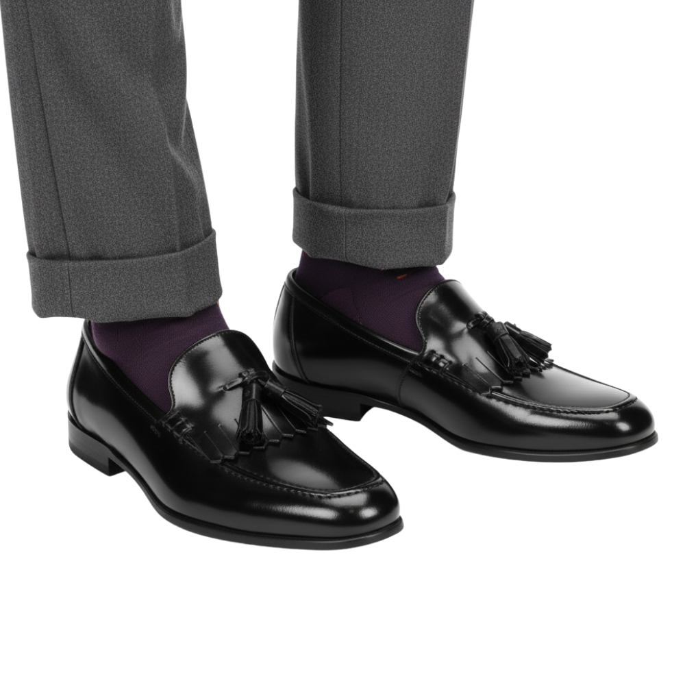 Royal Noir Tassel Signature Loafers