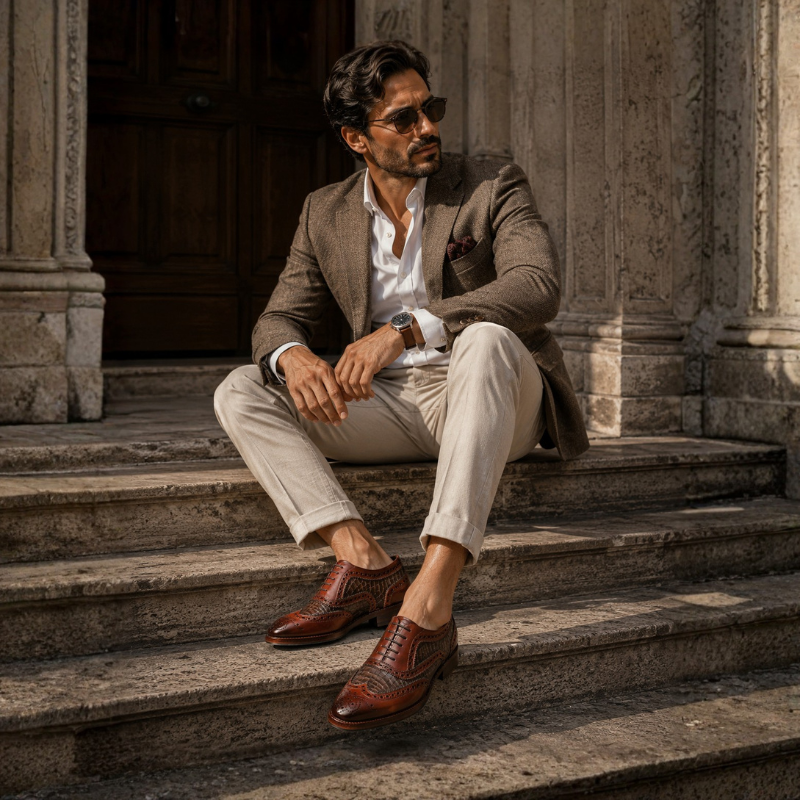 Royal Terra Textured Brogue Oxford