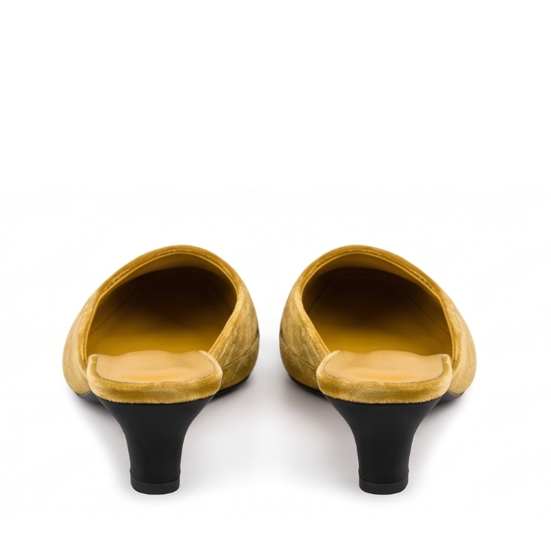Sequin Embellished Luxe Italian Mule Heels