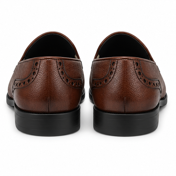 Sorrento Cognac Brogue Leather Loafer