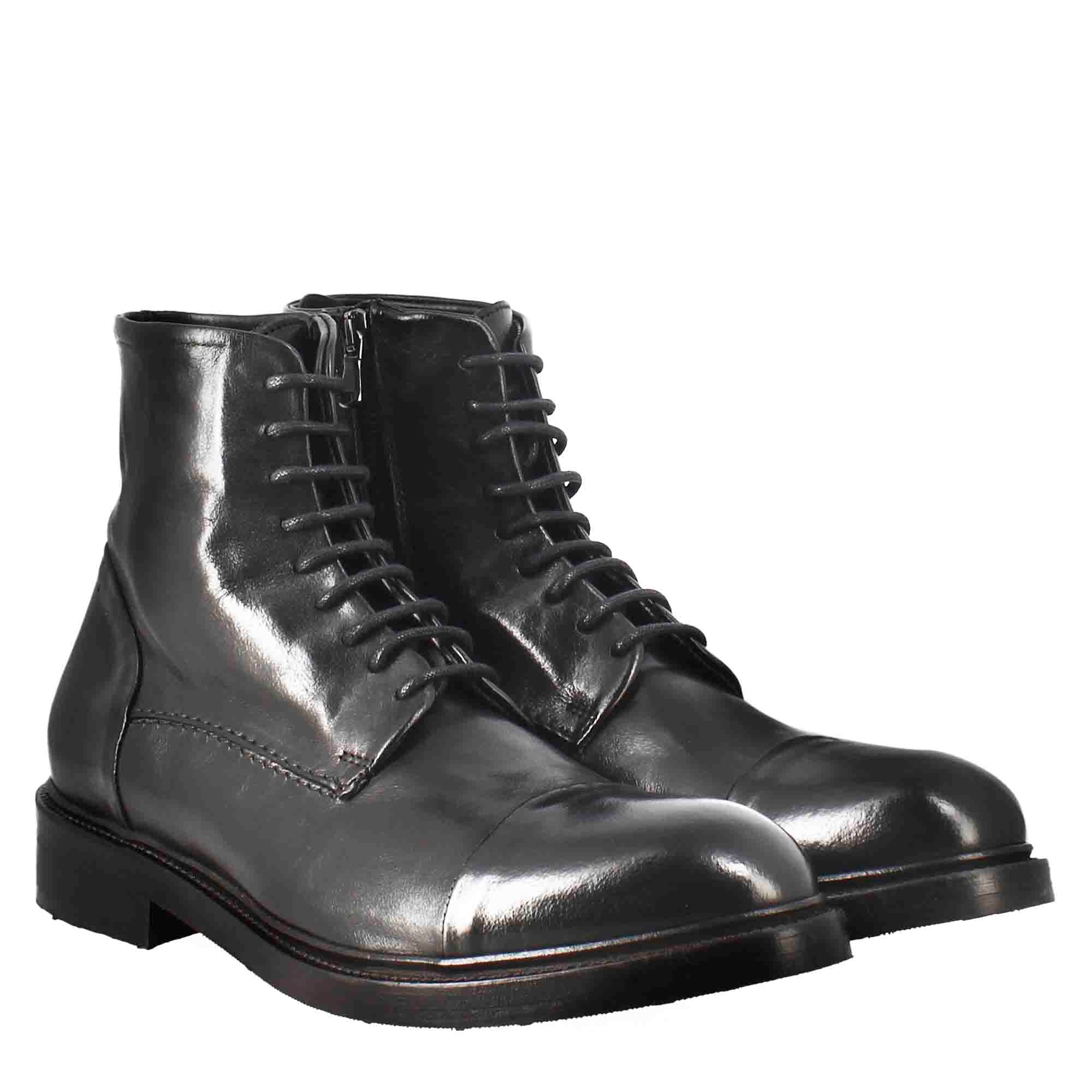 Black Washed Amphibian Boots