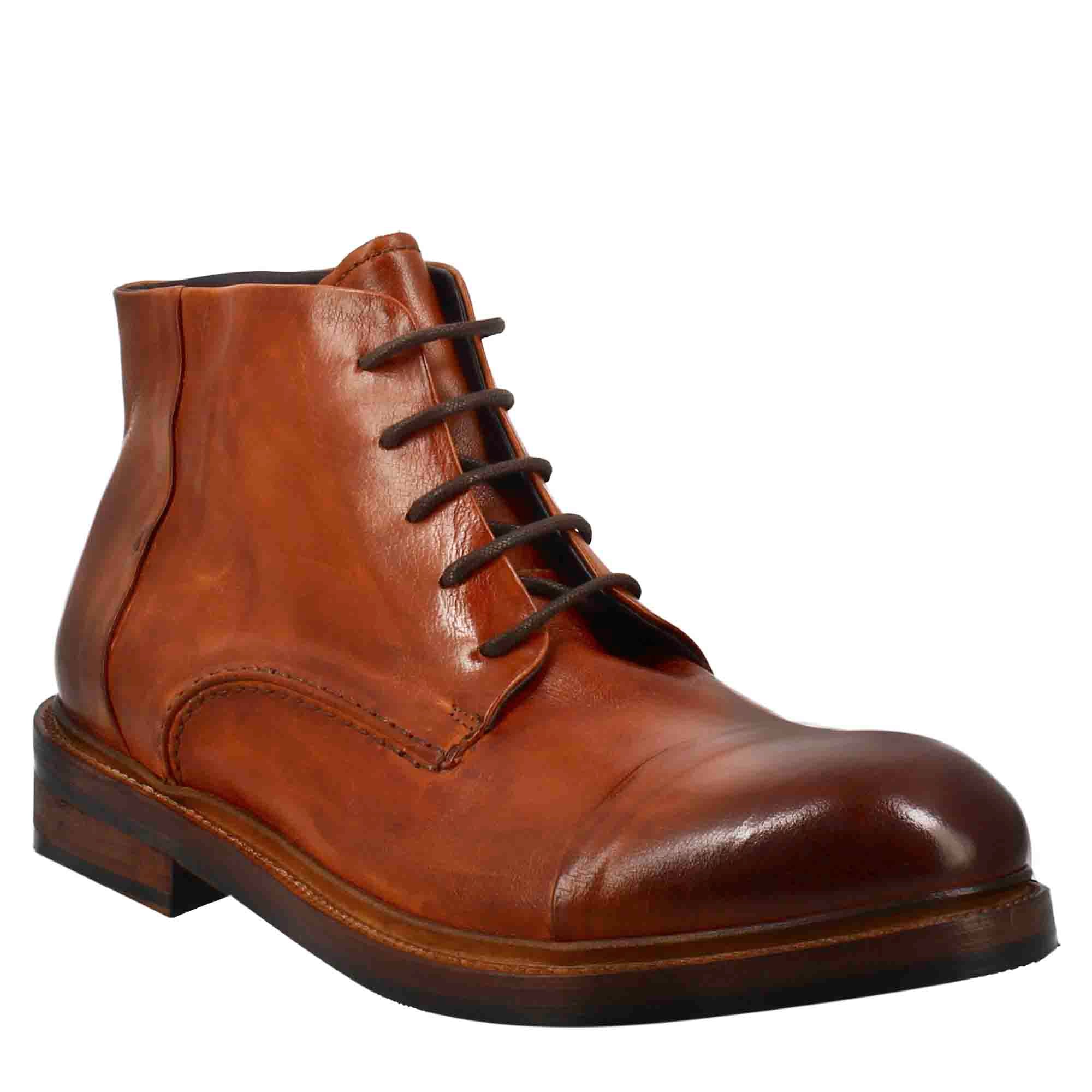 Men's candy chelsea boot  washed leather