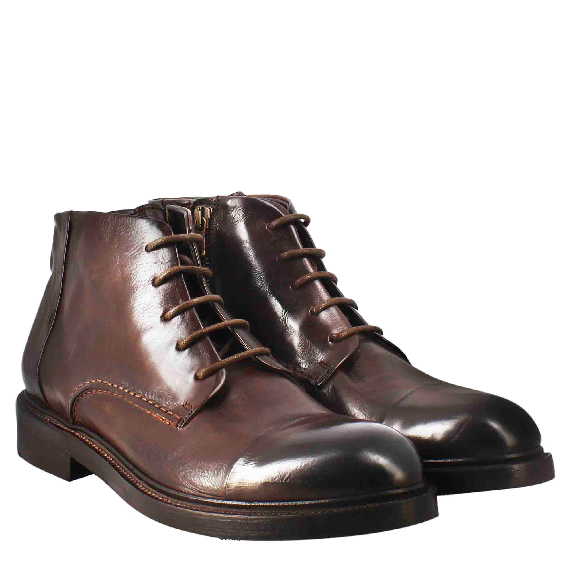 Men's candy chelsea boot  washed leather