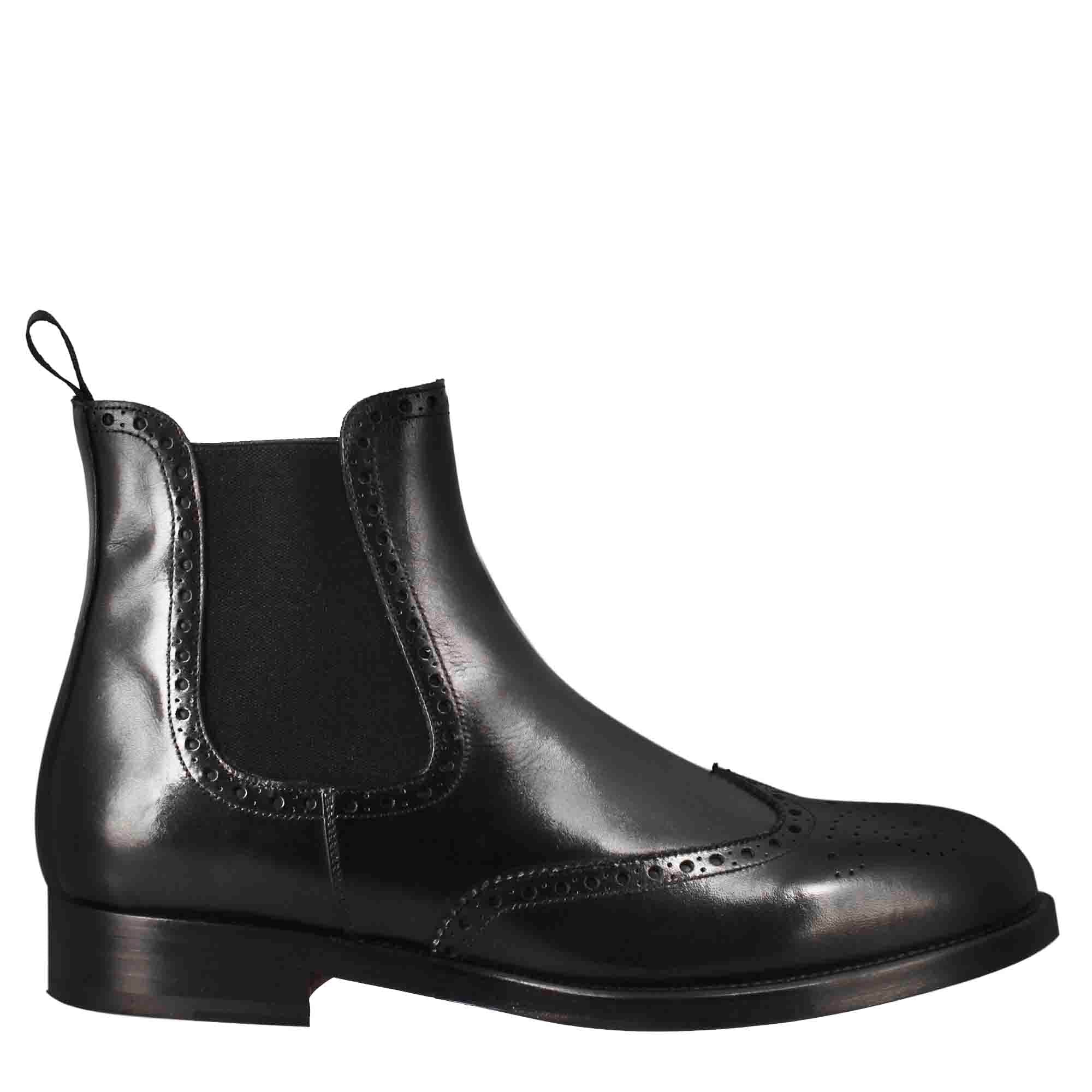 Chelsea Boot with Brogue Details