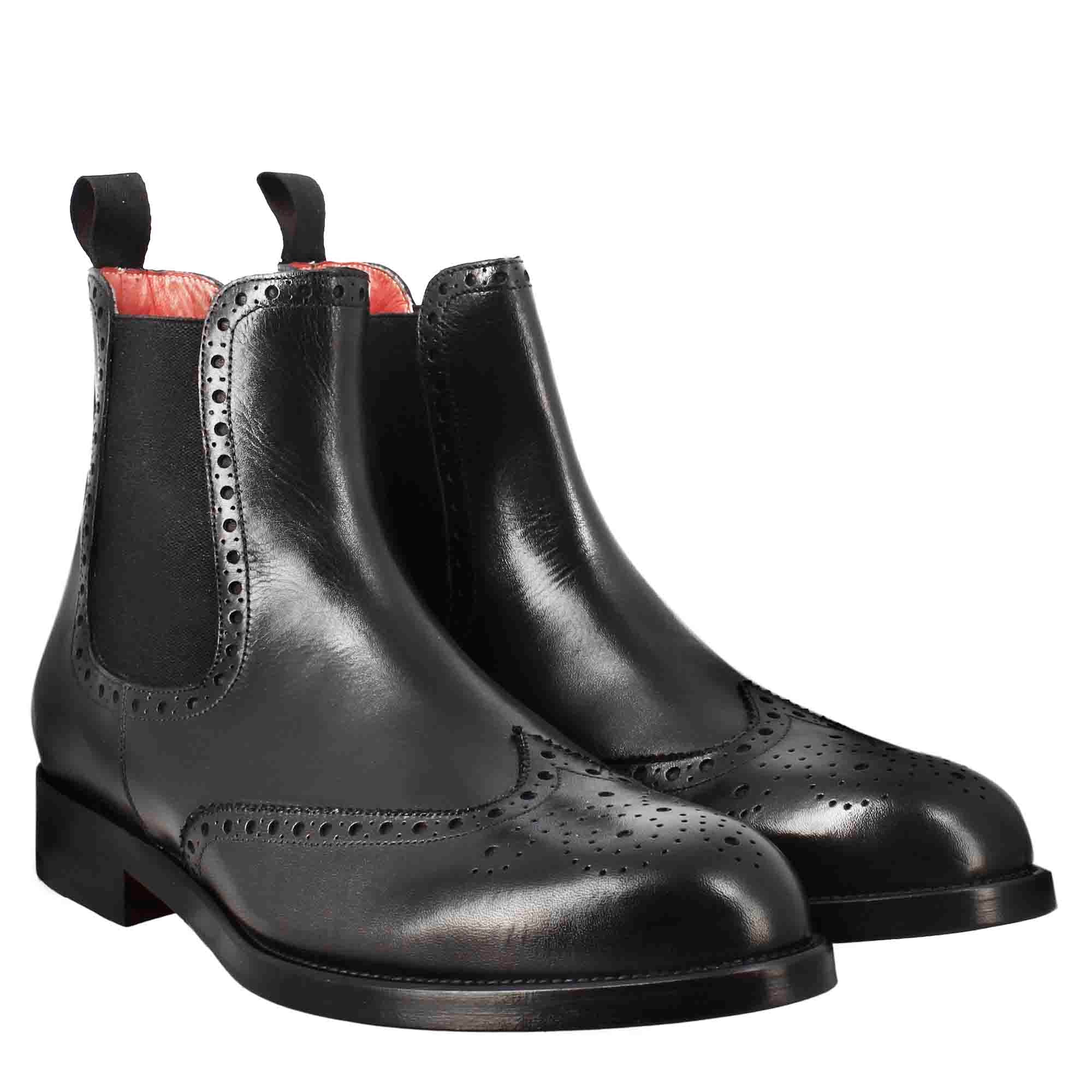Chelsea Boot with Brogue Details