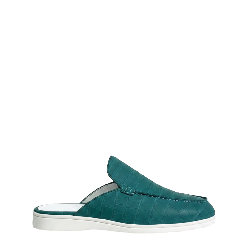 Stylish and Comfort Mule With Crocodile Pattern