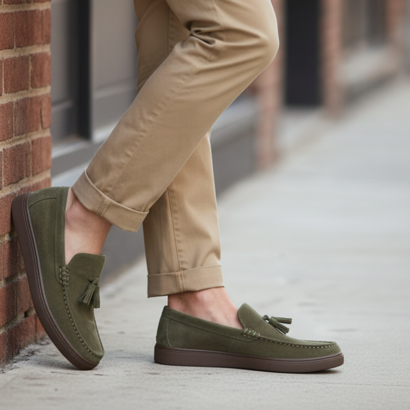 Suede Tassel Casual Men Italian Craft Loafer