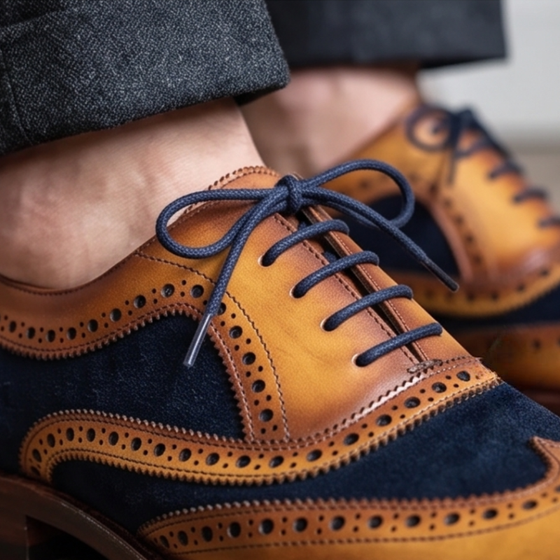 Timeless Dual Tone Wingtip Brogue Oxford