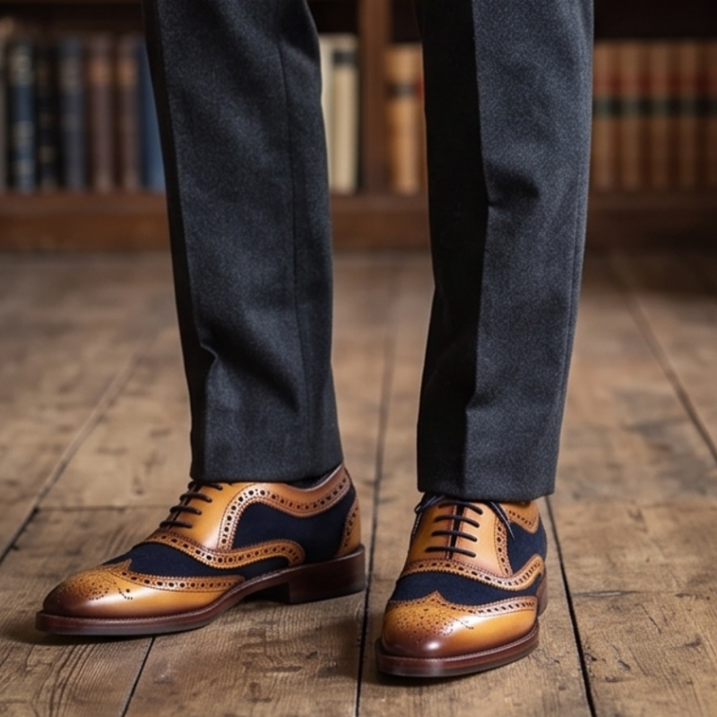 Timeless Dual Tone Wingtip Brogue Oxford