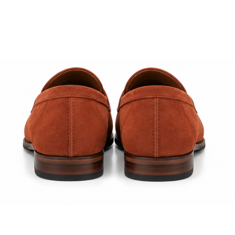 Tuscany Terracotta Suede Penny Loafers